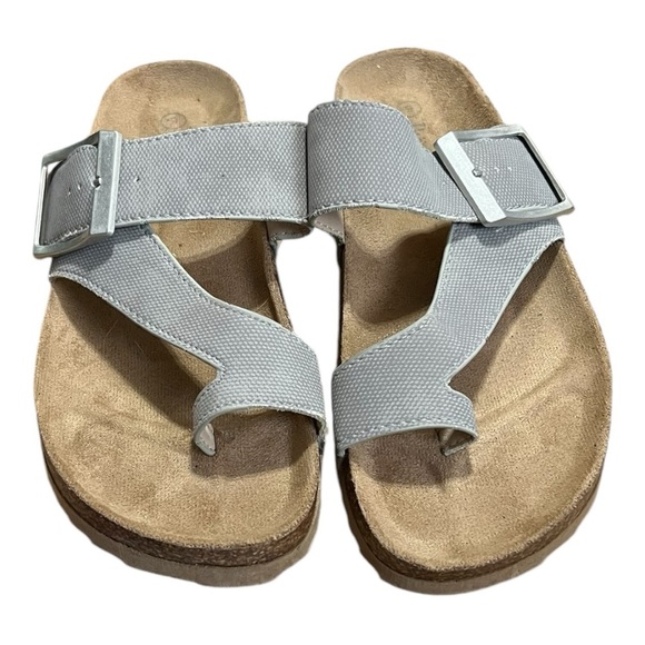 Bjorndal Laurie Faux Leather Slip-On Single Band Toe Strap Cork Bed Sandal 9M - Picture 1 of 8